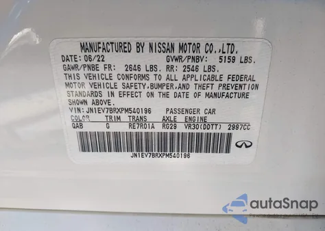2023 Infiniti Q50 Luxe from USA, damaged, VIN JN1EV7BRXPM540196